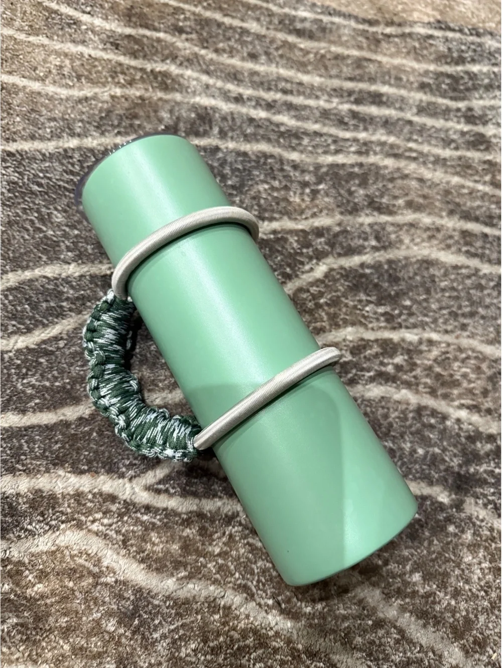 Cool unique army green bottle with Handle summer dark green